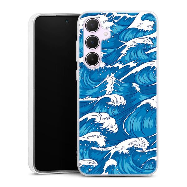 Coque Samsung A55 5G Storm Waves Seamless Pattern Ocean