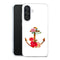 Coque Samsung Galaxy A56 5G ancre florale fleurs roses et rouges | Housse silicone, antichocs, protection optimale - Motif floral