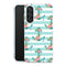 Coque Samsung Galaxy A56 5G ancres et fleurs | Housse silicone, antichocs, protection optimale - Motif floral