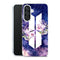 Coque Samsung Galaxy A56 5G BTS Army galaxy fleurs | Housse silicone, antichocs, protection optimale - Motif floral