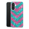 Coque pour Samsung A56 5G Chevrons Strass Violet Rose