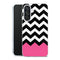 Coque pour Samsung A56 5G Chevrons Colorés Rose et Noir