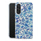 Coque Samsung Galaxy A56 5G Jardin flottant motif aquarelle en bleu | Housse silicone, antichocs, protection optimale - Motif floral