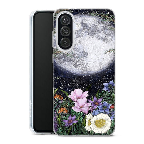 Coque Samsung Galaxy A56 5G Minuit dans le jardin | Housse silicone, antichocs, protection optimale - Motif floral