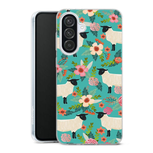 Coque Samsung Galaxy A56 5G Motif Floral de sanctuaire de ferme de moutons | Housse silicone, antichocs, protection optimale - Motif floral