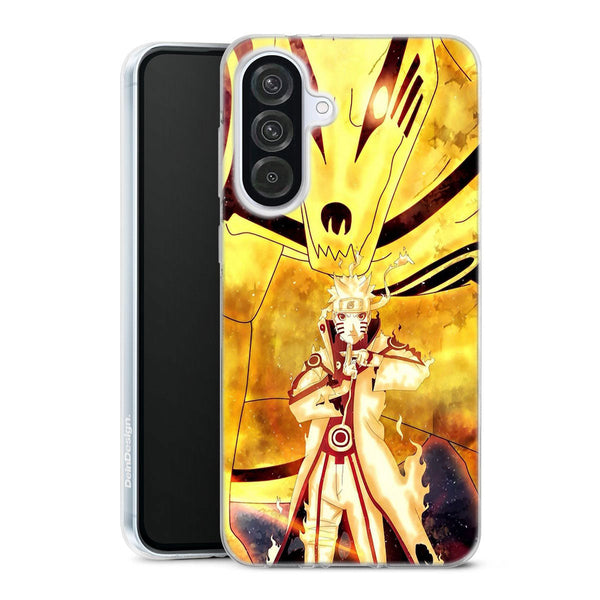 coque samsung A56 5G Naruto Kyubi Jaune, transformation personnage Manga Naruto, livraison en 48h en France, impression HD sur coque en silicone