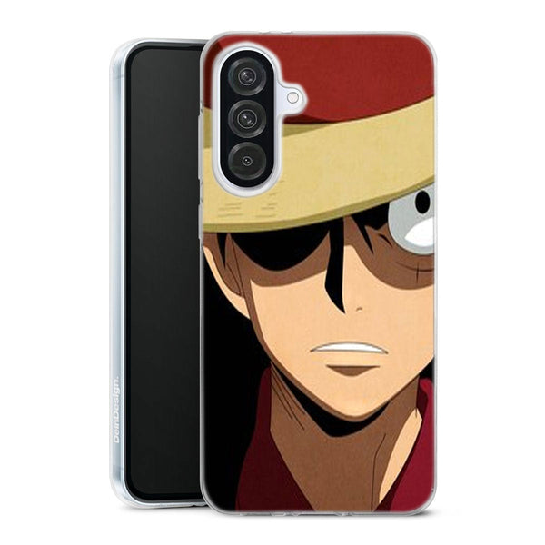 coque samsung A56 5G One Piece Corazon, la housse de protection collection Manga, en silicone Tpu renforcé, pour les fans de l'animé One piece, personnage luffy