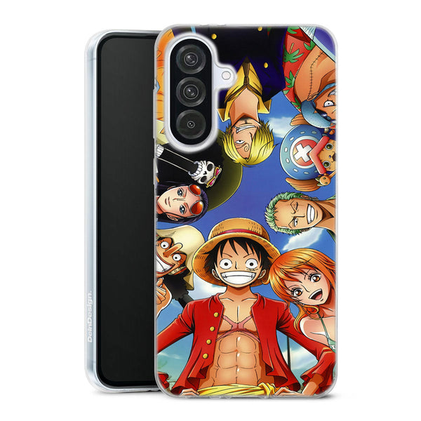 coque samsung A56 5G One Piece Pirate Team, idée cadeau pour tous les ados fan de Manga One piece
