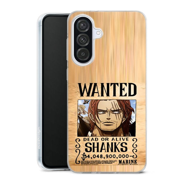 coque samsung A56 5G One Piece Prime de Shanks, affiche manga Wanted, votre protection en silicone Tpu pour tous les ados qui veulent protéger leur smartpohne Samsung Galaxy a 56