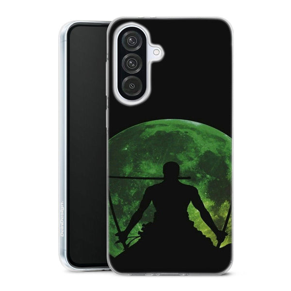 coque samsung A56 5G One Piece Zoro, spécialement conçue pour les vrais fans de Manga One Piece, en silicone antichocs, idée cadeau pour les jeunes ados, en livraison express 48H