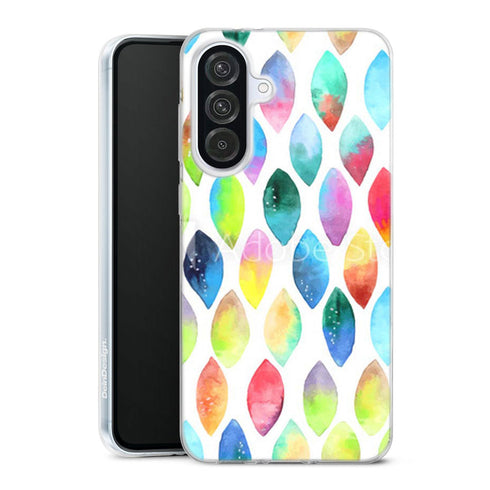 Coque A56 5G Plumes Watercolors pour Samsung galaxy