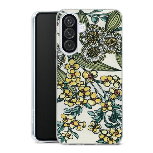 Coque Samsung Galaxy A56 5G Retro Australian Native Floral | Housse silicone, antichocs, protection optimale - Motif floral