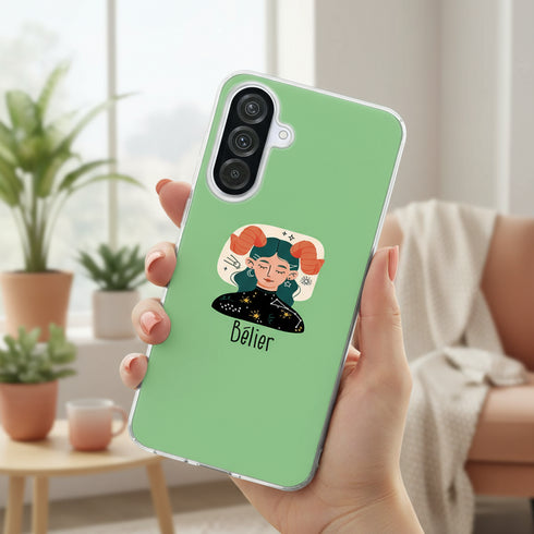 coque téléphone antichoc pas chère avec coins renforcés, signe Astro du Bélier, pour Samsung a56 5g