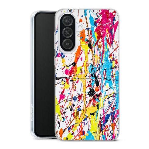 Coque pour Samsung A56 5G Splash Paint Arc en ciel