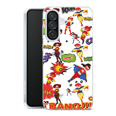 coque samsung A56 5G Super Heros Blanc
