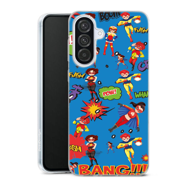 coque samsung A56 5G Super Heros Bleu