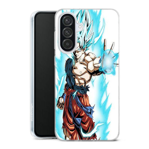 coque samsung A56 5G Super Sayan Bleu