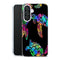 Coque Samsung Galaxy A56 5G Tortue de mer avec des fleurs | Housse silicone, antichocs, protection optimale - Motif floral