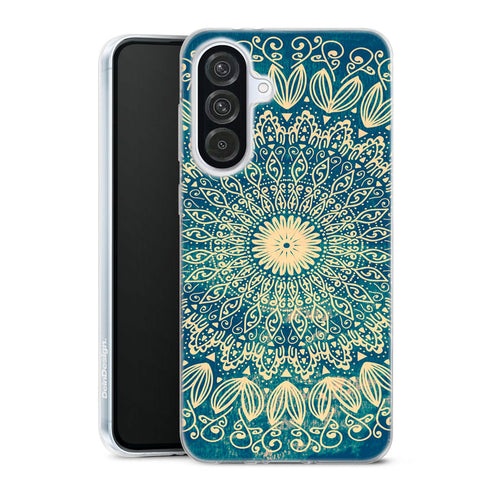 Coque pour Samsung A56 5G Blue organic boho mandala