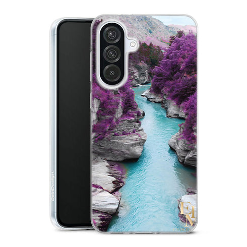 Coque Samsung Galaxy A56 5G Cascade | Housse silicone, antichocs, protection optimale - Motif floral Purple