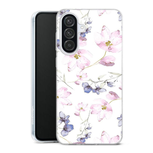 Coque Samsung Galaxy A56 5G fleurs aquarelles | Housse silicone, antichocs, protection optimale - Motif floral Pastel