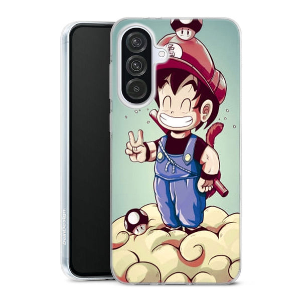 coque samsung A56 5G Goku Mario, personnage dbz imprimé en HD, une idée cadeau pour les ados