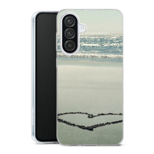 Coque Samsung Galaxy A56 5G I Heart the Beach | Housse silicone, antichocs, protection optimale - Motif floral sur la Plage