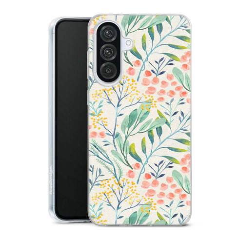Coque Samsung Galaxy A56 5G Jardin botanique | Housse silicone, antichocs, protection optimale - Motif floral