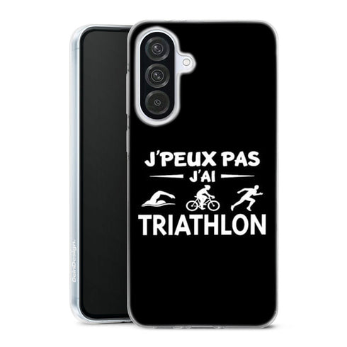 Coque Samsung Galaxy A56 5G Je peux pas j'ai Triathlon
