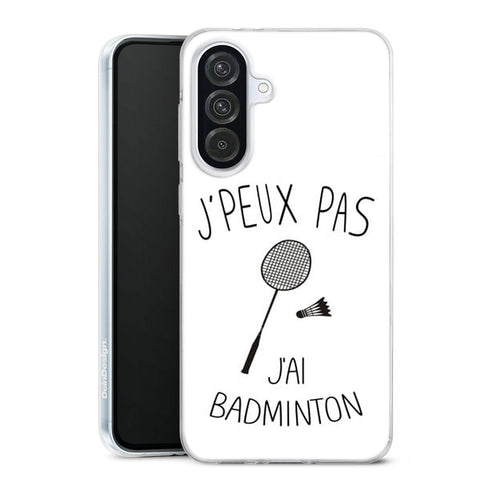 Coque Samsung Galaxy A56 5G Je peux pas j'ai Badminton