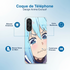 Personnage Konosuba triste aux cheveux bleus, personnalisé sur une coque de telephone renforcée en silicone pour Samsung Galaxy a56 5G