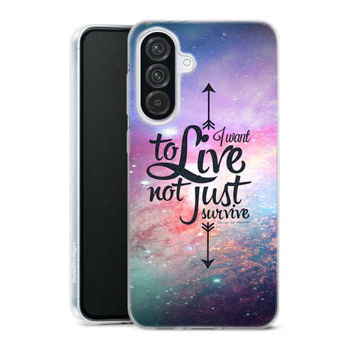 Coque Samsung Galaxy A56 5G Not Just Survive | Housse silicone, antichocs, protection optimale - Motif floral