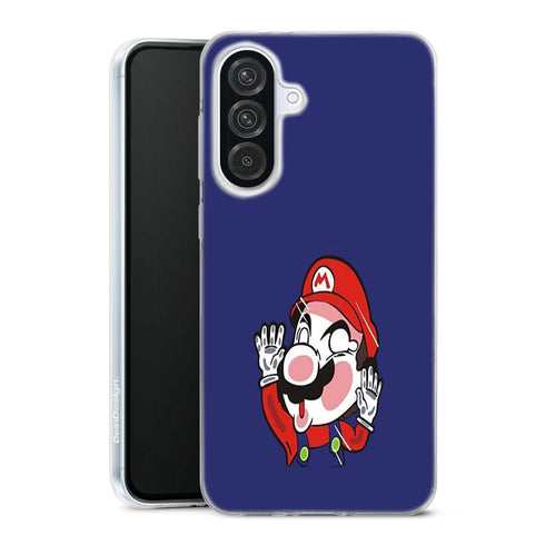 Coque Samsung Galaxy A56 5g Plumber stuck between the glass | Housse silicone, Protection optimale - Motif Jeux video Gaming