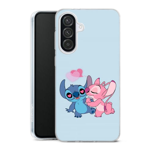 coque samsung A56 5G Stitch angel love heart pink