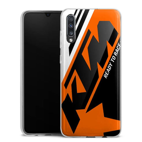 KTM Racing Orange And Black | Coque Samsung J6 2018 | Tpu Antichocs | Etui Silicone Compatible Galaxy SM J600, J610 - MaCoquePerso