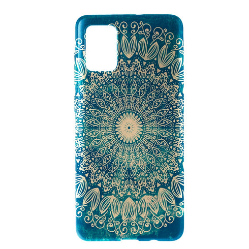 Coque blue organic boho mandala pour Samsung A71