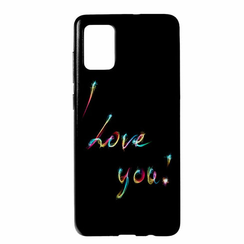Coque I Love You Arc en Ciel pour Samsung A71