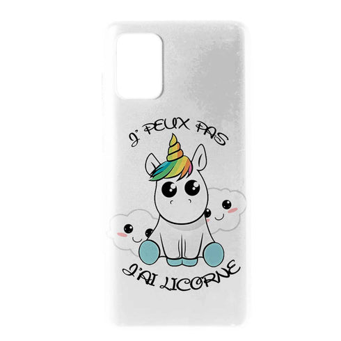 Coque Telephone Samsung A71 je peux pas j'ai licorne ( SM-A715F )