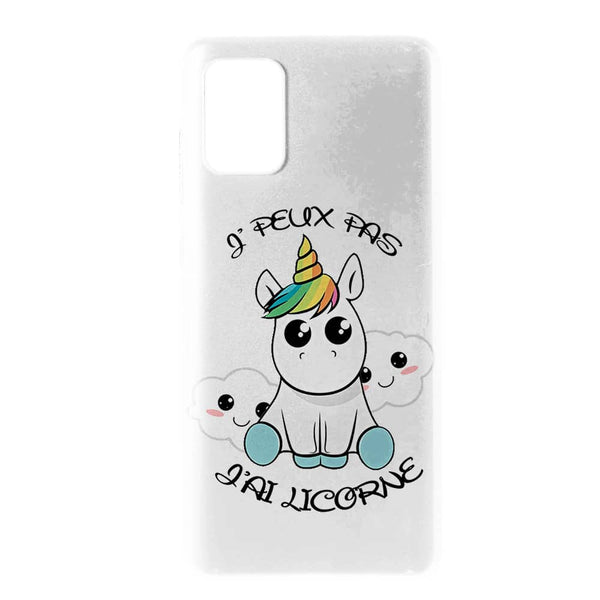 Coque Telephone Samsung A71 je peux pas j'ai licorne ( SM-A715F )