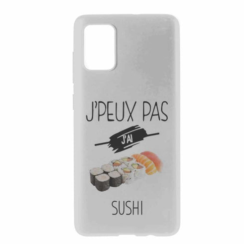 Coque A71 Je peux pas j'ai Sushi