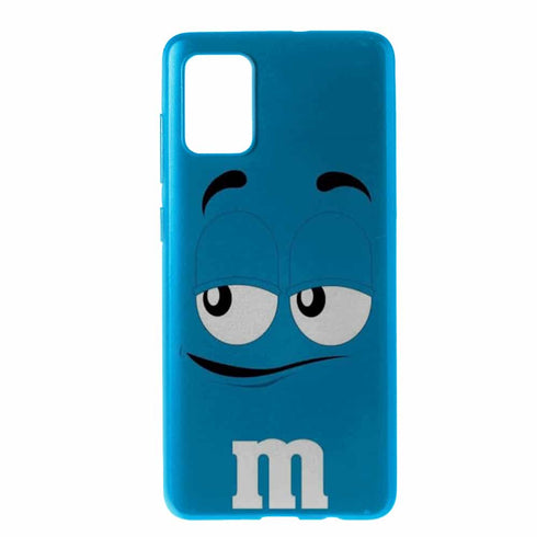 Coque A71 M&M's Bleu en Gel silicone ( SM A715 )