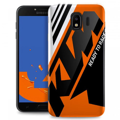 KTM Racing Orange And Black | Coque Samsung J6 2018 | Tpu Antichocs | Etui Silicone Compatible Galaxy SM J600, J610 - MaCoquePerso