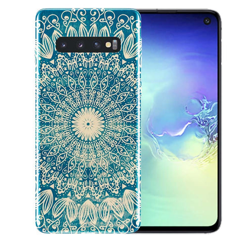 Coque Samsung S10 en Silicone Bleu Organic Boho Chic