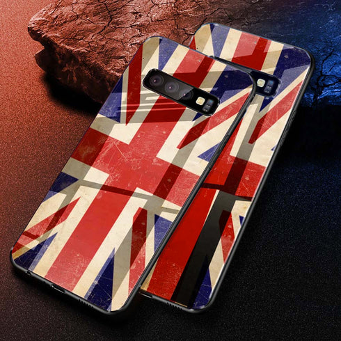 Coque Telephone Samsung S10 Drapeau Grande Bretagne en verre Trempé