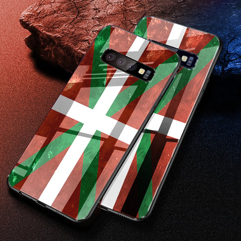 Drapeau Euskal Herria | Coque Samsung S10 Drapeau Pays Basque | S10E, S10+ | Housse Galaxy protection Silicone, Tpu, Antichocs | Verre Trempé MaCoquePerso