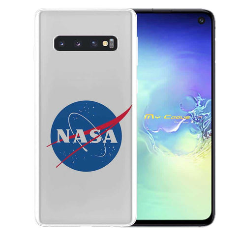 Nasa, Coque Samsung S10, S10E, S10 Plus en Silicone, Motif Space