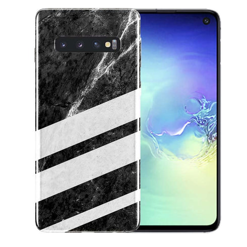 Coque S10 Rayures Marbre Noir en Silicone