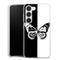 Coque Samsung Galaxy S23 Butterfly Noir et Blanc