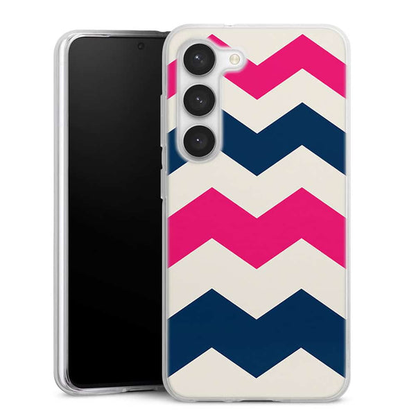 Coque pour Samsung S23 Zig Zag Rose