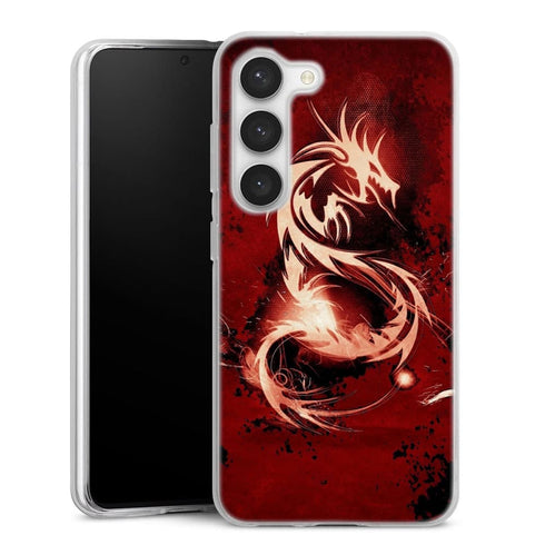 Coque pour Samsung S23 Dragon Rouge